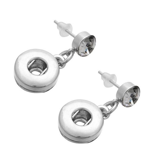 

new snap jewelry 5 colors vintage crystal 12mm snap earrings fashion mini button drop earring for women diy acc bbymjq, Golden