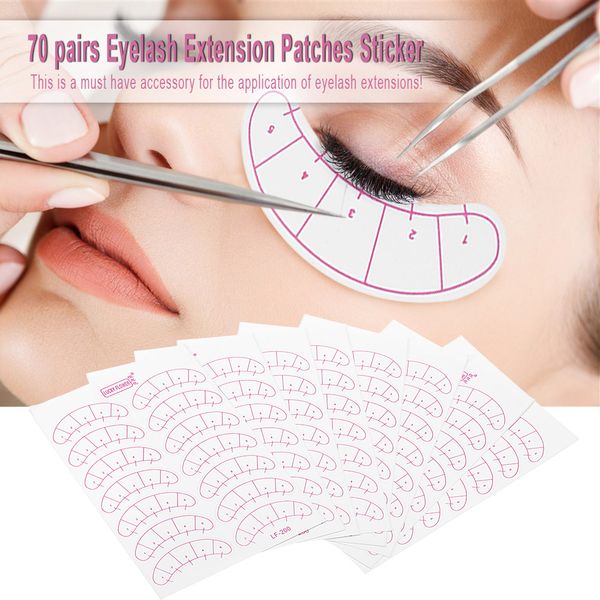 

70pairs ресницы бумаги патчи under eye pads ресницы бумаги патчи глаз lash советы наклейки макияж инструменты