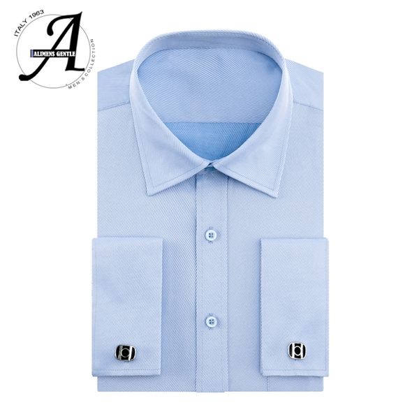 Alimens 13XL 8XL 7XL Big Size Slim Fit Camicie casual maschili Marca Camisa Masculina Manica lunga Polsino francese Camicie eleganti per uomo 201120