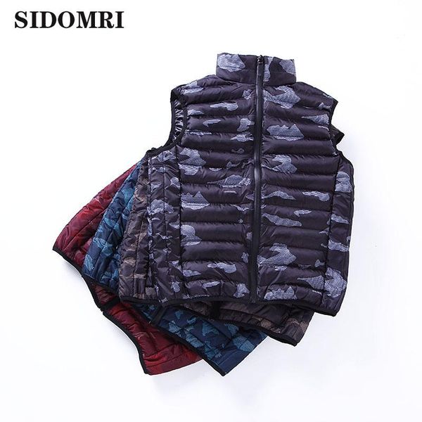 

vest autumn and winter new design camouflage style vest men's season trend slim casual warm coat, Black;white