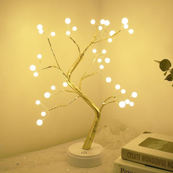 

led 2021 decorative lamps work battery, on tree, usb, touch, for bedside table, bedroom, night light 4xfm