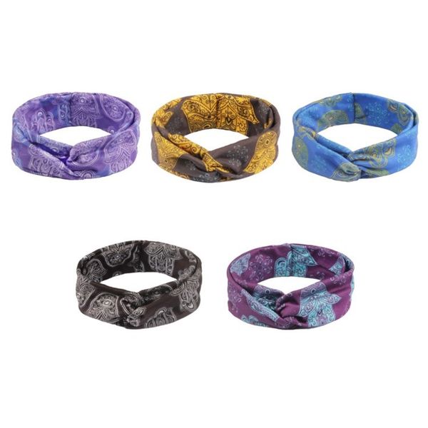 

women's hair band temperament knot yoga headdress sports headdress wide border ornament party favor 5 style t2i51586