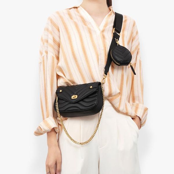 

small flap bags 2 sets crossbody bag quality pu leather women designer handbag wallet travel shoulder messenger bag female tote