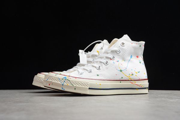 

splash ink white size 35-44 high sports star classic canvas shoes sports shoes men and women casual shoes, White;red