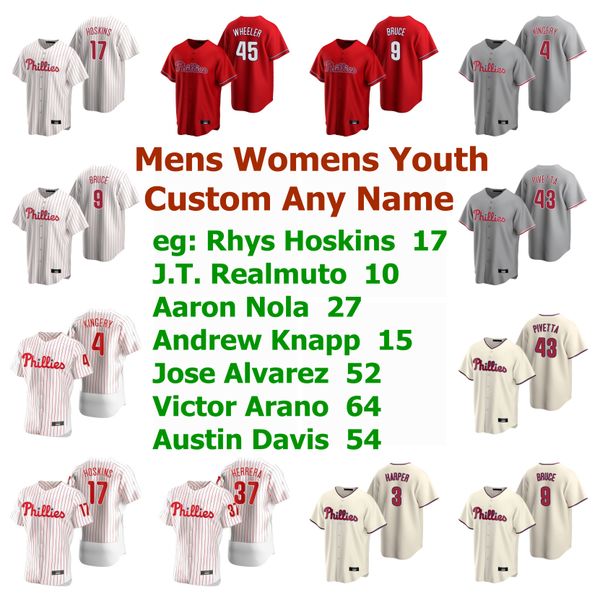 

adam morgan jersey hector neris nick pivetta robert stock ranger suarez vince velasquez zack wheeler baseball jerseys custom stitched kids, Blue;black