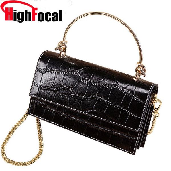 

highfocal real genuine leather chain shoulder bag 2020 luxury handbags women bag designer female fashion tote bags drop shipping