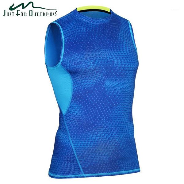 

fashion movement vest comfortable breathable quick dry compression 3d fish scales tights sleeveless elastic fitness tank 1, White;black