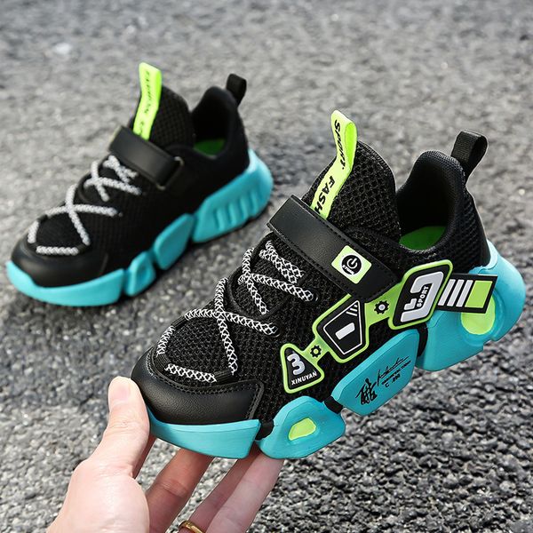 

2020 brand shoes casual kids leather sport fashion boy spring summe children sneakers for boys, Black;red