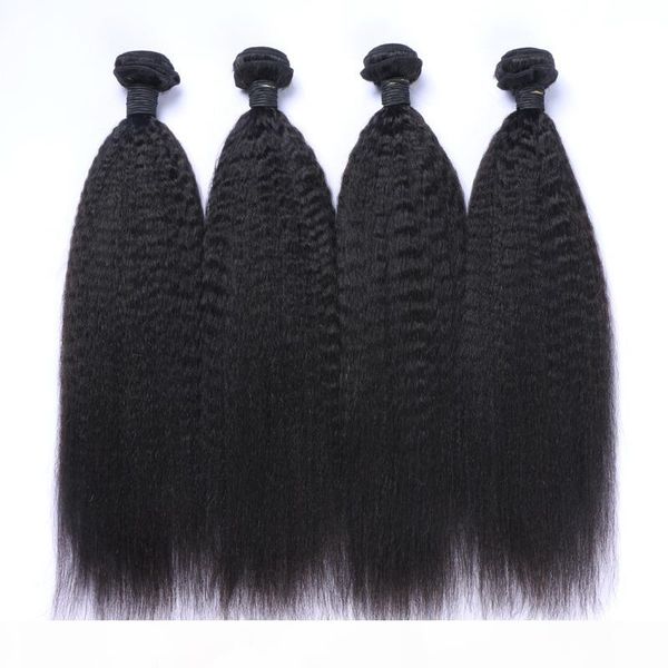 

8a peruvian virgin hair 100% human hair afro kinky straight curl hair weave weft bundles extension remy quality, Black