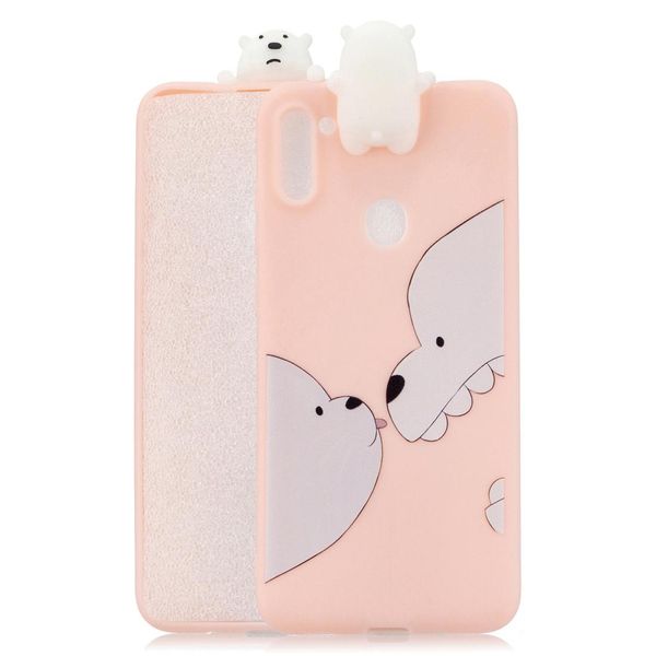 

for galaxy a11 shockproof colored painted lying cartoon tpu protective case