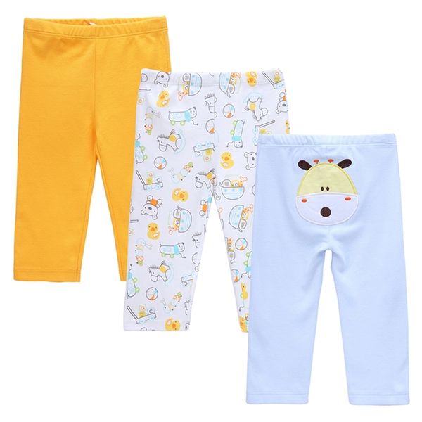 Pantaloni del bambino Ragazzo Cartoon Ricamato Animale Ragazze Leggings Neonati maschi Ragazze / pack Pantaloni PP Pantaloni 100% cotone Abbigliamento infantile LJ201012