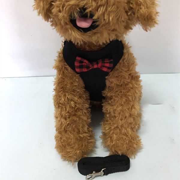 

открытый pet dog жгуты классический узор мода регулируемые животные обезжиренные поводки симпатичные тедди поводок воротник костюм маленький