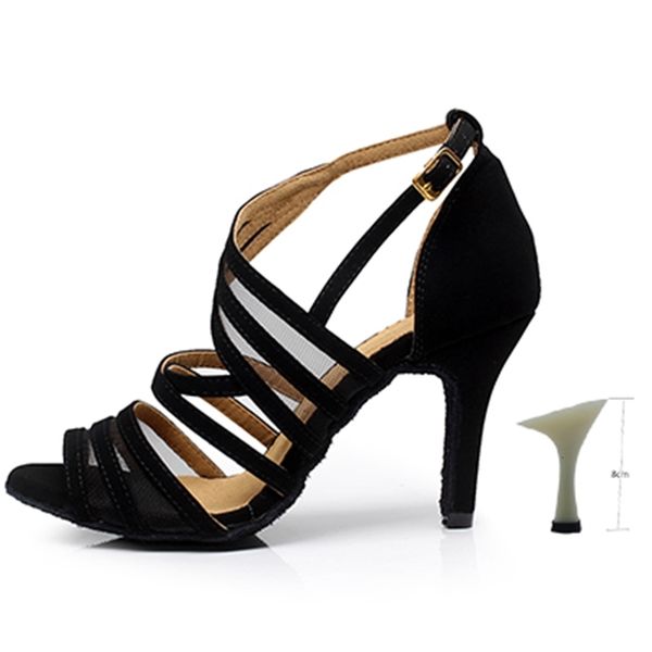 

2021 new women flannel ballroom black soft bottom bachata salsa dancing shoes girls latin dance sandas for ladies bn20