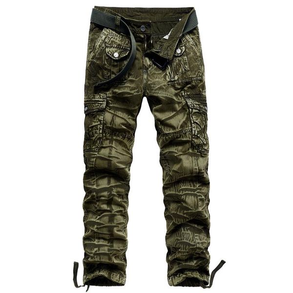 

men's jeans 2021 european and american camouflage overalls trousers outdoor cotton loose large size 44, Blue