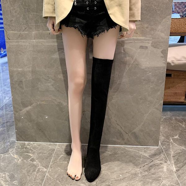 

boots women new 2020 thigh high heels high shoes woman winter shoes booties ladies luxury designer brand1, Black