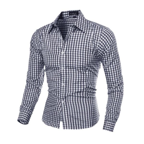 

new autumn spring plaid shirt mens luxury casual plaid stylish slim fit long sleeve business dress shirts male camisas homb, White;black