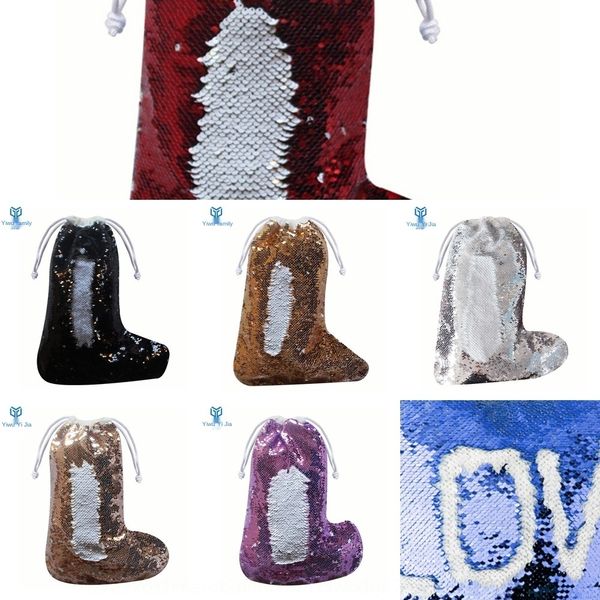 

q1z2q sequins bag necessities gift bag decorative blank pendant tree christmas transfer gift daily christmas socks pendant thermal socks con