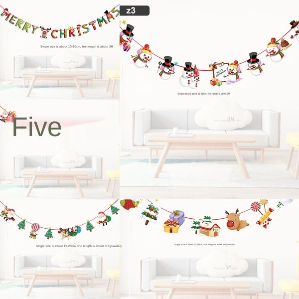 

f1n14 decorations shopping mall decorative shopping center activities dress color banner hanging flag paper up triangle creative letter hang