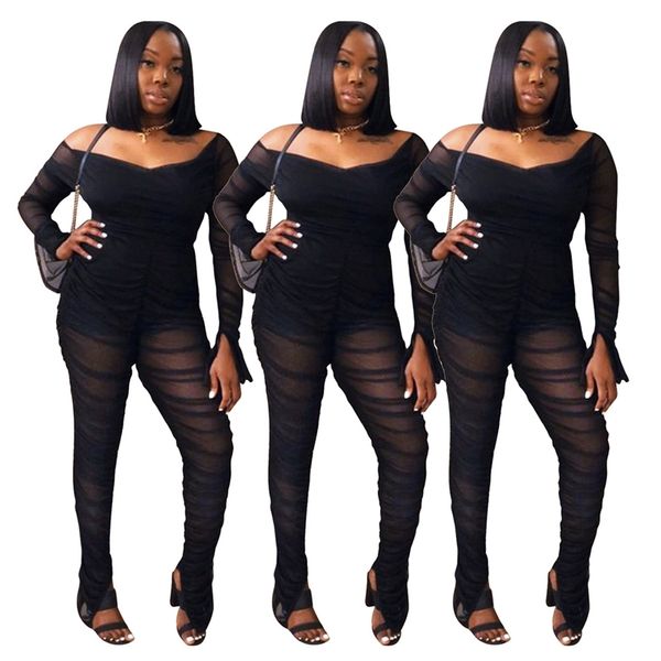 

zkyzwx club birthday suit pure knitting two rooms one women rave holiday dress body and corresponding pants set, Blue;black
