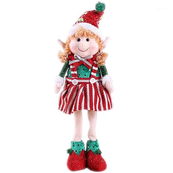 

phfu-christmas xmas tree decoration hanging ornaments long-legged elf christmas doll elf extendable legs gift dolls for home dec1
