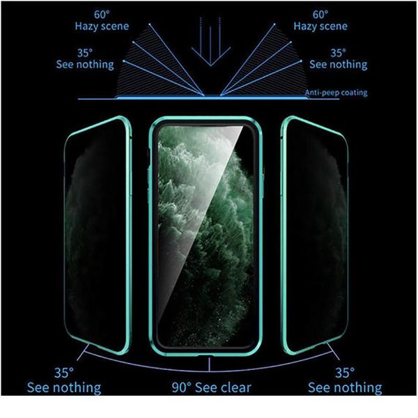 

360 anti peeping privacy magnetic metal phone case for xiaomi redmi note 9s 10 9 8 7 8t 9t k30 p bbyjef