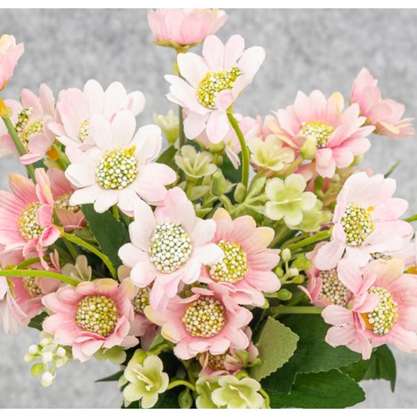 

silk artificial flowers bouquet for home wedding decoration small daisy fake flowers plastic flowers for garden f wmtnjv