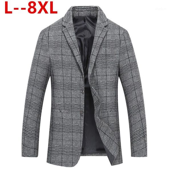 

men's suits & blazers 10xl 8xl 6xl 5xl 2021 arrival brand clothing jacket men's plaid suit men blazer fashion slim male casual men, White;black