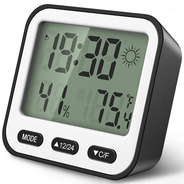 

other clocks & accessories small alarm clock for bedroom,digital lcd desk girls kids battery operated weather/temperature/humidity1