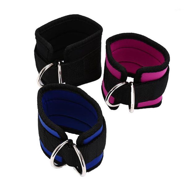 

ankle support sports protector d-ring strap belt multi gym leg pulley fitness exercise equipment1, Blue;black