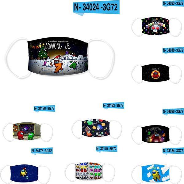 

among us game anti-haze mouth face designer masks children reusable washable dust-proof protection kids cosplay masks men party masks