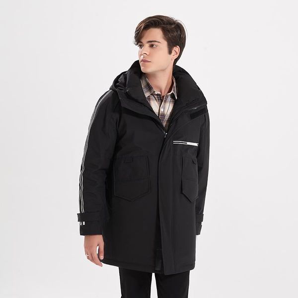 

men's down & parkas mens coat young personality winter jacket, Black