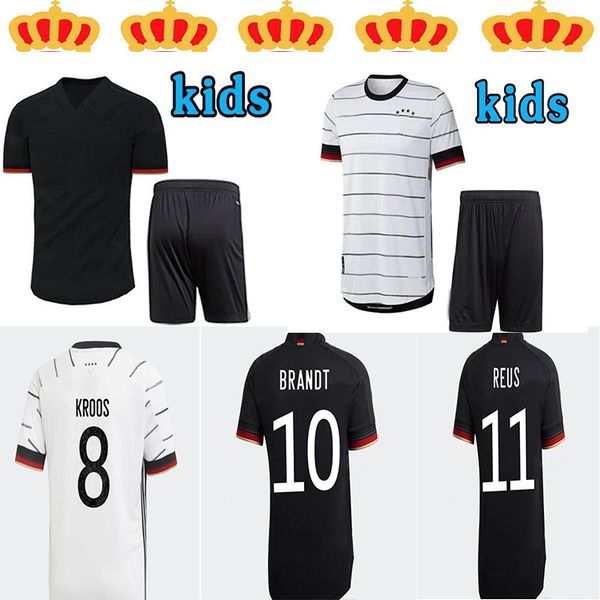 

020 2021 kroos ger many soccer jerseys hummels football shirt 20 21 draxler reus + children's suitjersey, Black;yellow