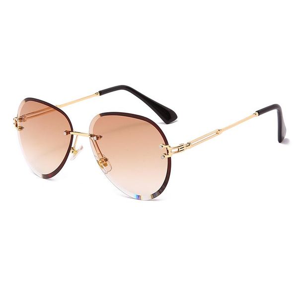 

fashion luxury rimless de oculos metal sunglasses women lady shades uv400 eyewear sun lunette femme soleil glasses urdqh, White;black