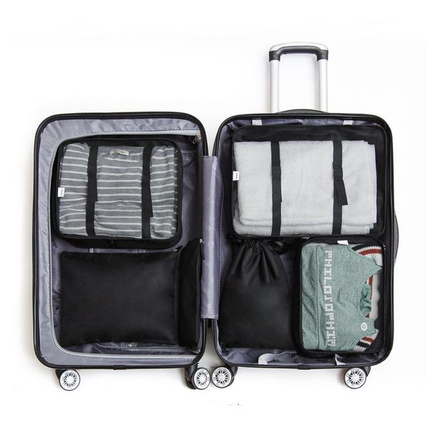 

new 6 piece oxford organizer travelling bags luggage cloth storage toiletries travel bag traveling bag set