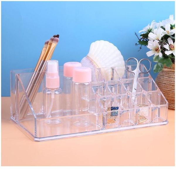 

portable acrylic makeup organizer storage box cosmetics holder case makeup brushes lipstick holder stand rack cosmet sqcdnk