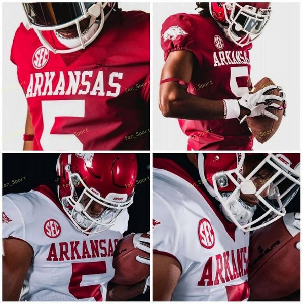 

custom arkansas sec college football jerseys 78 dalton wagner 15 braden bratcher 2 malik hornsby 1 kj jefferson men women youth stitched, Black