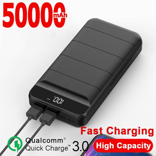 

power bank 50000mah large capacity portable external battery 2usb power bank outdoor travel mobile phone charger xiaomi ing