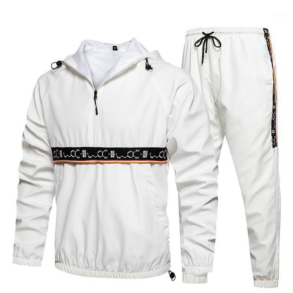 

2020 autumn new men's sweatershirt suit cardigan hooded sports suit casual trend sportswear two-piece fashion jogger men1, Gray