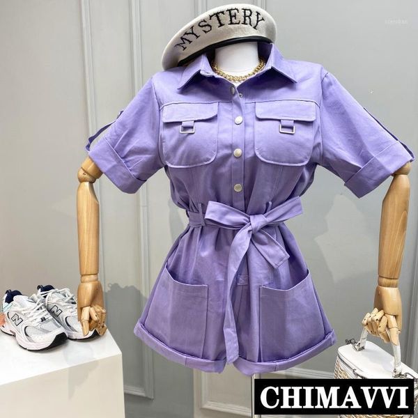 

safari style pocket playsuit shorts female 2020 summer new retro lapel casual short sleeve loose strap wide leg pants jumpsuits1, Black;white