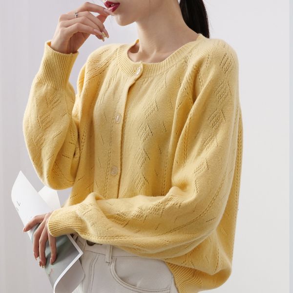 

2021 sale women jackets loose 100% pure wool mesh cardigans new fashion long women's clothes e9um, White;black