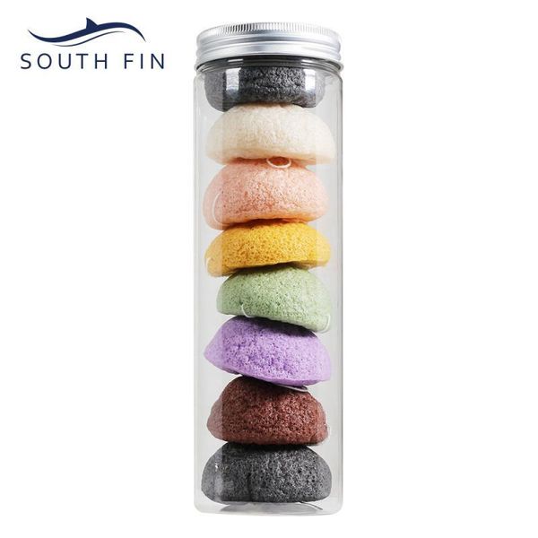 

8 pcs hemisphere natural environmentally friendly konjac sponge cosmetic cleaning puff dry face washing flutter makeup tools