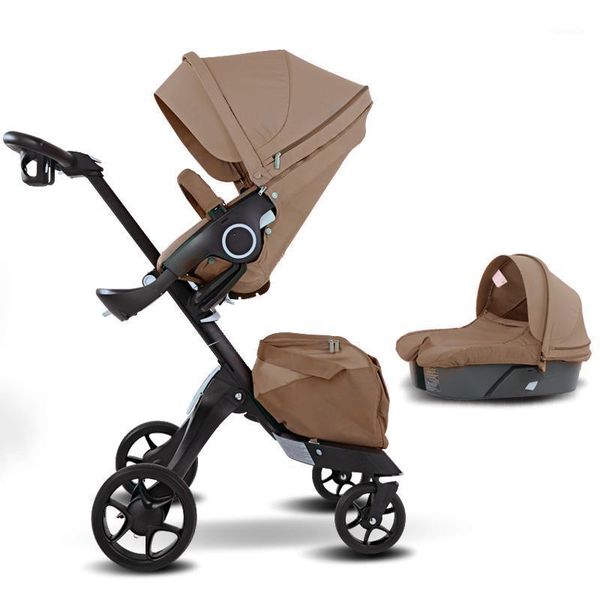 

baby luxury stroller 3 in 1luxury high land scape sitting pram buggy bassinet for newborn car seat coches de1