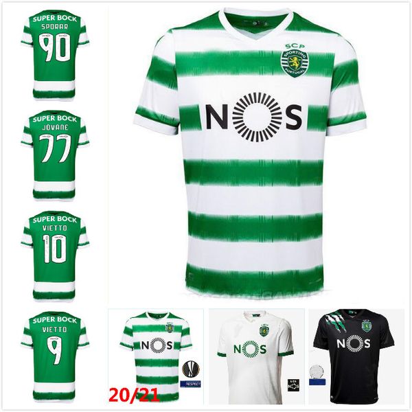 

sporting cp 20 21 lisboa soccer jerseys vietto coates acuna home 2020 2021 sporting clube de football shirt maillot de foot thailand, Black;yellow