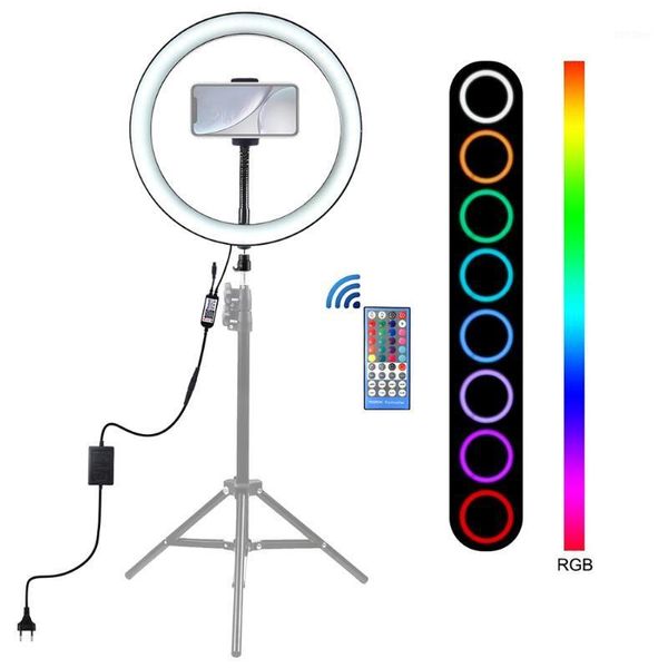 

flash heads leds video ring light bt connection remote control brightness adjustment built-in batterys for network broadcast selfie makeup1