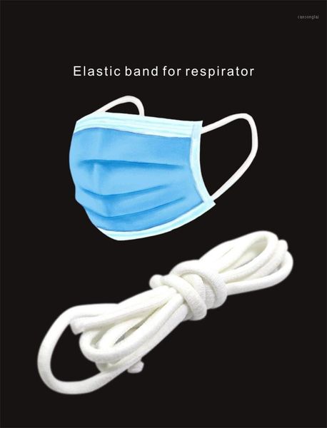 

lateefah elastic band face mask ears rope 500m round mask ear ropes string comfortable 3mm elastic bands accessories1, Black;white