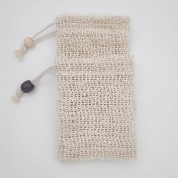 

natural exfoliating mesh soap saver sisal soap saver bag pouch holder for shower bath foaming and drying fast shipping dhl d1902