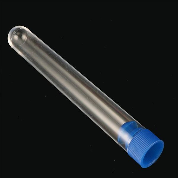 

5 pcs 15mm*100mm hard plastic transparent test tube with cap 10ml radioimmunoassay tube laboratory jllksu