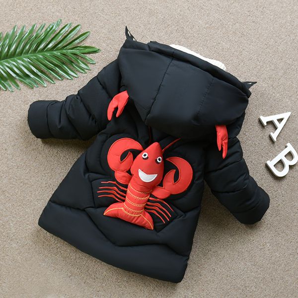 

детские мультяшные 1-2-3-4-5 лет старых 6 мальчиков и девочек утолщенной тепло вниз хлопка ватник, Blue;gray