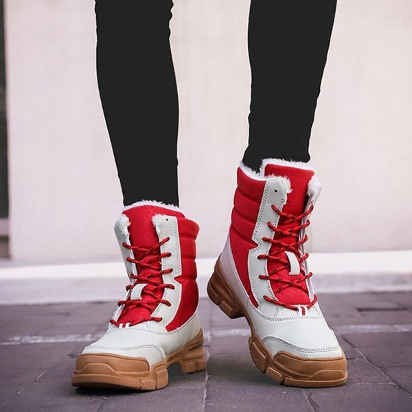 

boots brand big size 42 female snow comfy rubber sole keep warm plush fashion winter shoes women1, Black