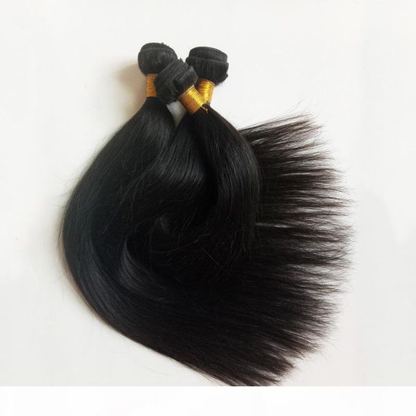 

brazilian virgin staright human hair high end quality 8-28inch soft and smooth full cuticle aligned indian remy hair weft extensions 3 4 5pc, Black
